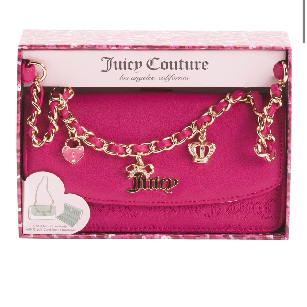 JUICY COUTURE
charm crossbody with pull out card case pouch NIB